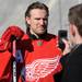Detroit Red Wings player Niklas Kronwall answers questions from the media after a press conference announcing the 2013 Winter Classic on Thursday afternoon at Michigan Stadium. Melanie Maxwell I AnnArbor.com